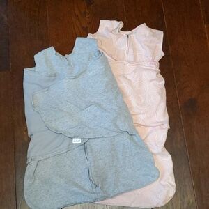Two halo sleep swaddles